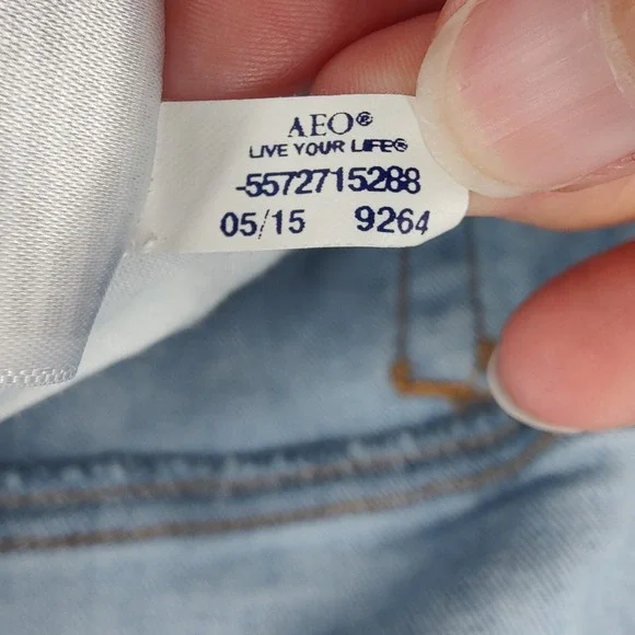 American Eagle Women Super Stretch Kick Boot Jeans 6 Light Blue Flare Denim - Picture 8 of 15